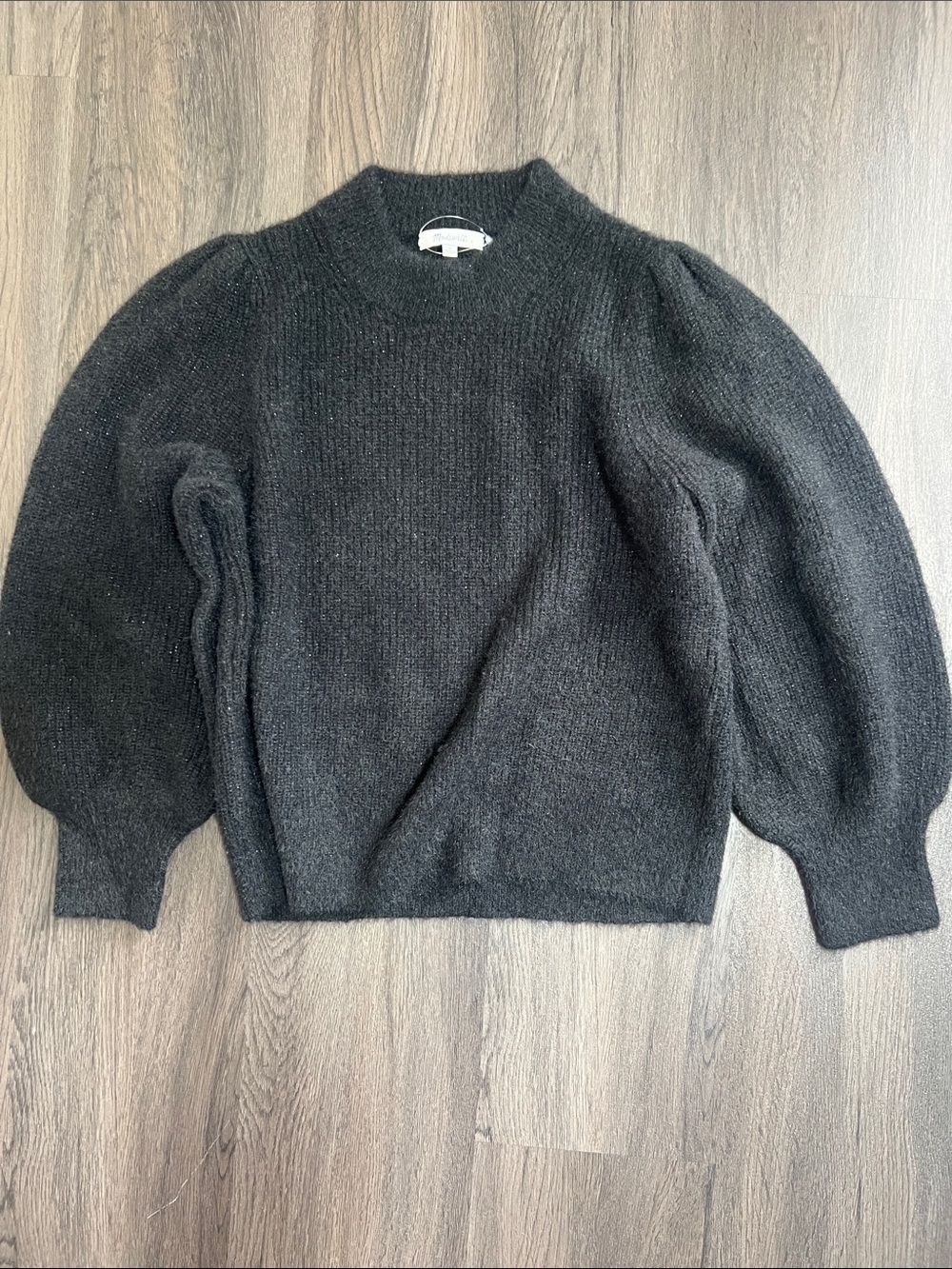 NWT Madewell Black Sparkle Knit Sweater